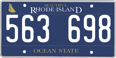 RI license plate 563698