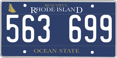 RI license plate 563699