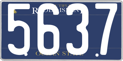 RI license plate 5637