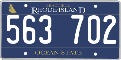 RI license plate 563702