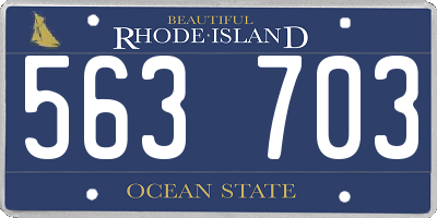 RI license plate 563703