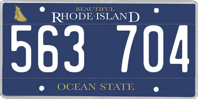 RI license plate 563704