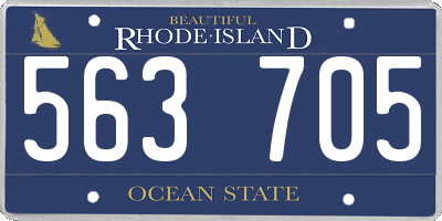 RI license plate 563705