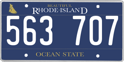 RI license plate 563707
