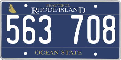 RI license plate 563708