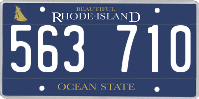 RI license plate 563710