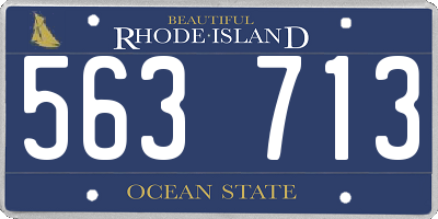 RI license plate 563713