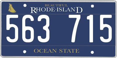 RI license plate 563715