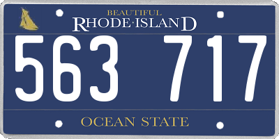 RI license plate 563717