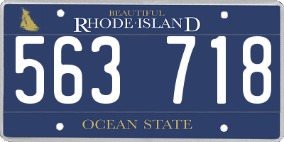 RI license plate 563718