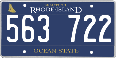 RI license plate 563722
