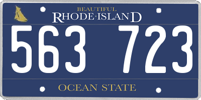 RI license plate 563723