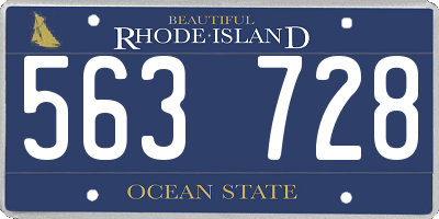 RI license plate 563728