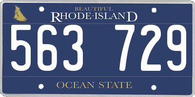 RI license plate 563729
