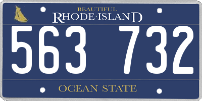 RI license plate 563732