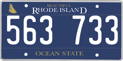 RI license plate 563733