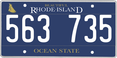 RI license plate 563735