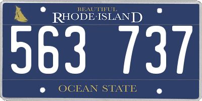 RI license plate 563737