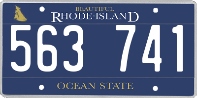 RI license plate 563741