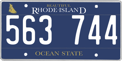 RI license plate 563744