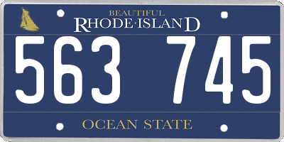 RI license plate 563745