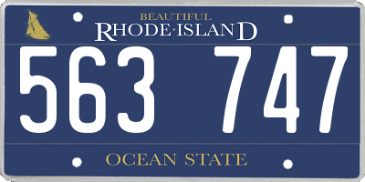 RI license plate 563747