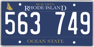 RI license plate 563749
