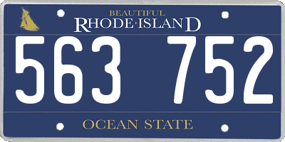 RI license plate 563752
