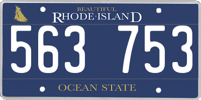 RI license plate 563753