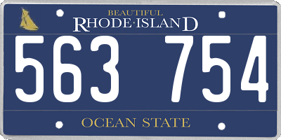 RI license plate 563754