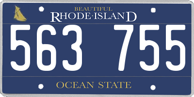 RI license plate 563755