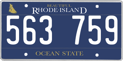 RI license plate 563759
