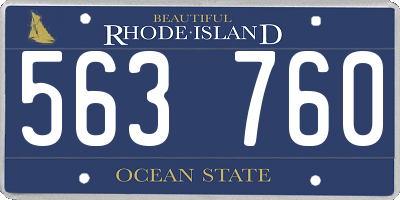 RI license plate 563760