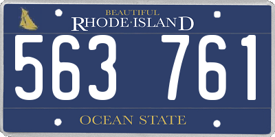 RI license plate 563761