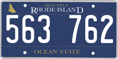 RI license plate 563762