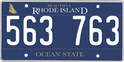 RI license plate 563763
