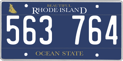 RI license plate 563764