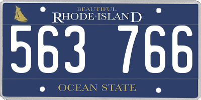 RI license plate 563766