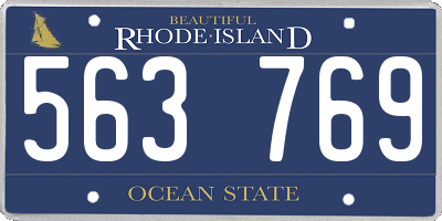 RI license plate 563769