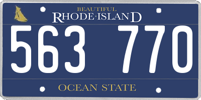 RI license plate 563770