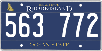 RI license plate 563772