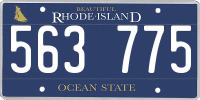 RI license plate 563775
