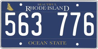 RI license plate 563776