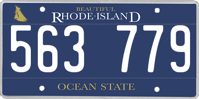 RI license plate 563779