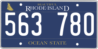 RI license plate 563780