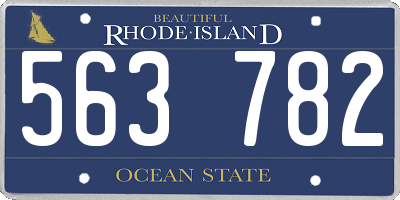 RI license plate 563782