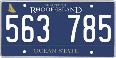 RI license plate 563785