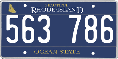 RI license plate 563786
