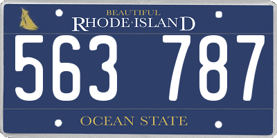 RI license plate 563787