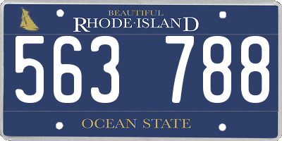 RI license plate 563788